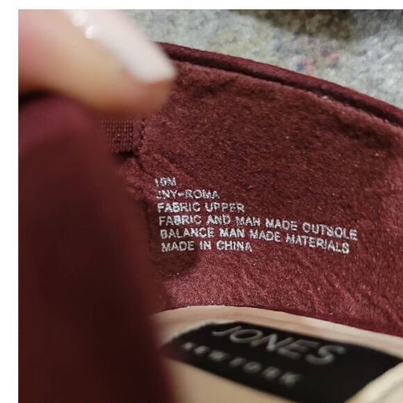 NWOT - Jones New York Roma Wine Sparkle Flats Size 10 - Picture 10 of 11